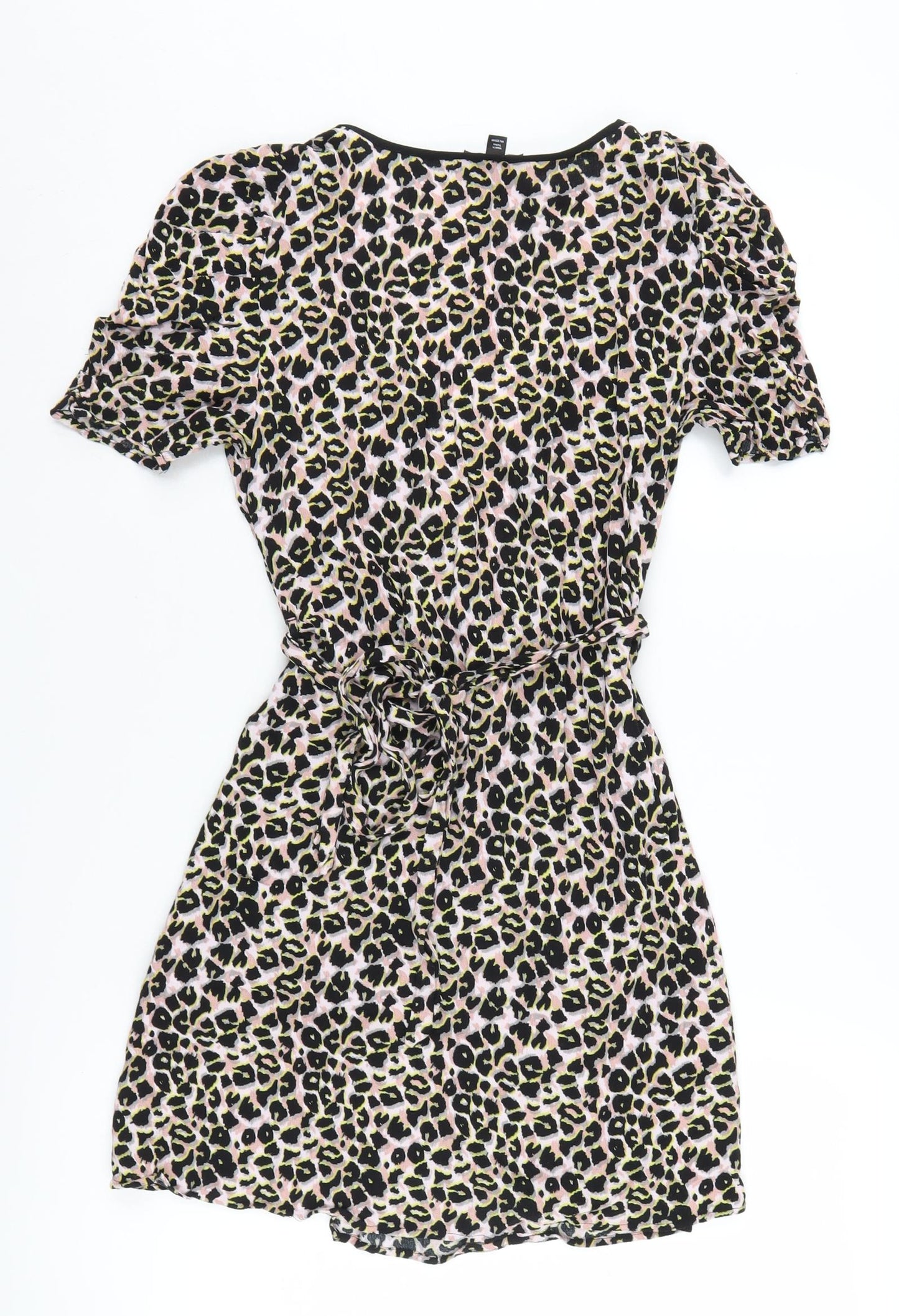 Topshop Women Multicoloured Wrap Dress Size 8