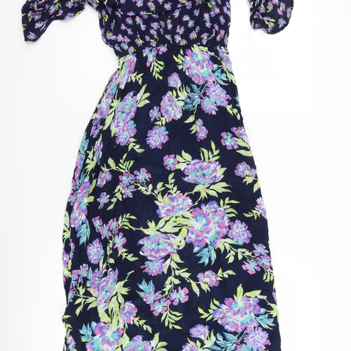 Marks and Spencer Women's Floral Midi Dress - Size 10