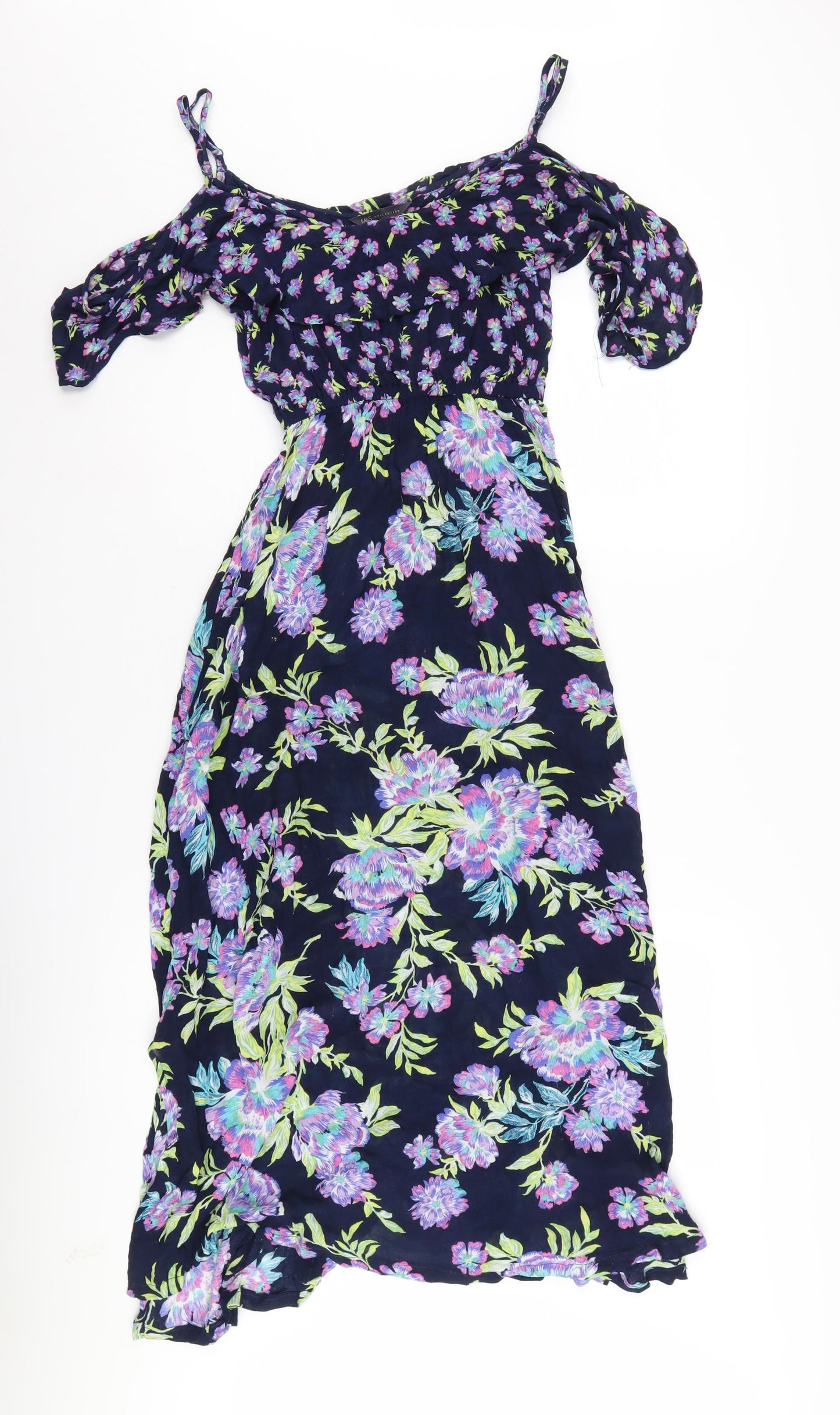 Marks and Spencer Women's Floral Midi Dress - Size 10