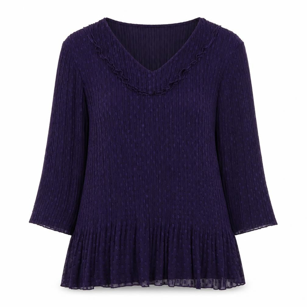Front view of Windsmoor Women's Purple Tunic Blouse, Regular Fit, L