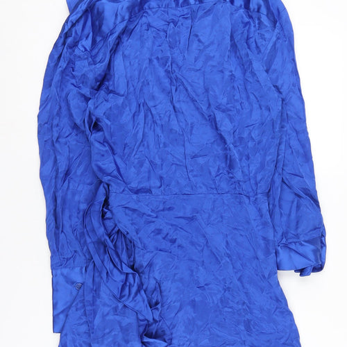 Zara Women's Blue XS Wrap Dress Viscose