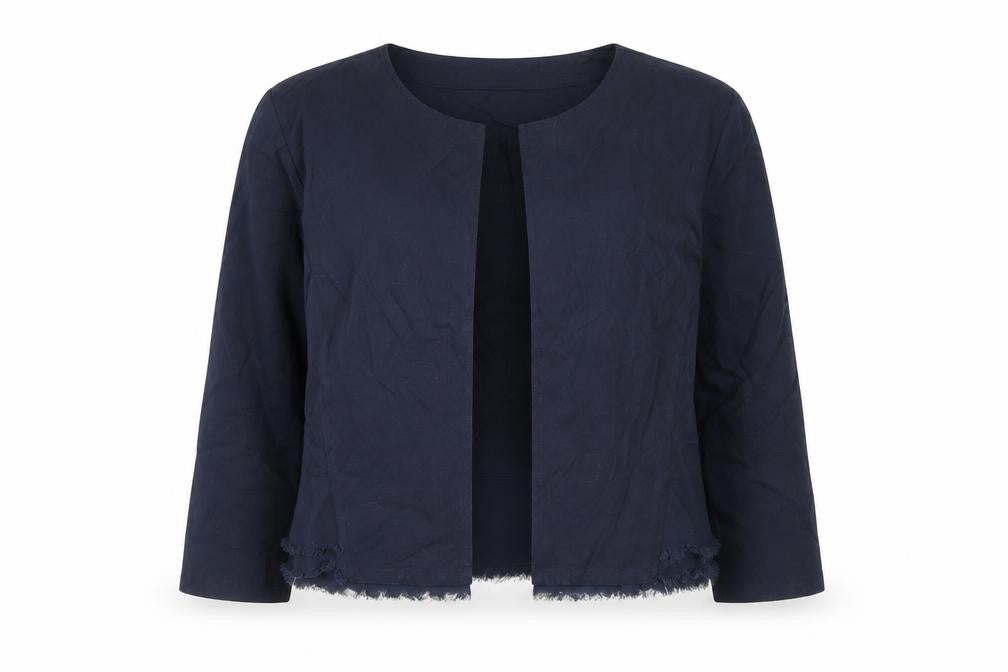 Front view of Alice Collins Women's Blue Suit Jacket, size 12