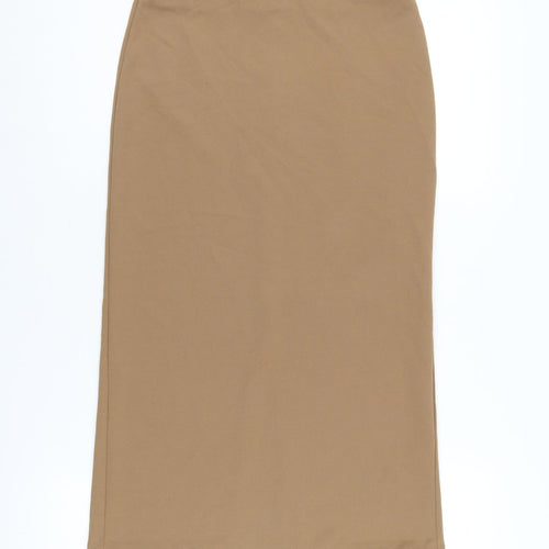 Zara Women's Beige Midi Pencil Skirt Size S