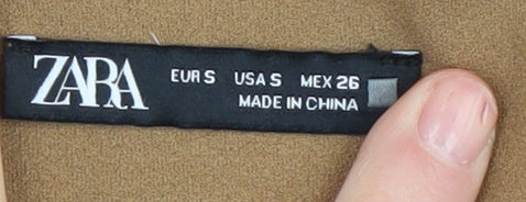 Zara Women's Beige Midi Pencil Skirt Size S