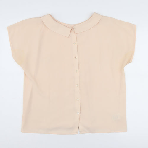 St Michael Women's Beige Blouse Size 16 Vintage Style
