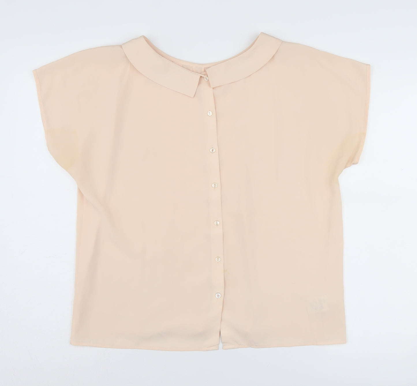 St Michael Women's Beige Blouse Size 16 Vintage Style