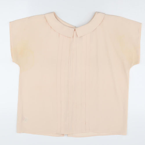 St Michael Women's Beige Blouse Size 16 Vintage Style