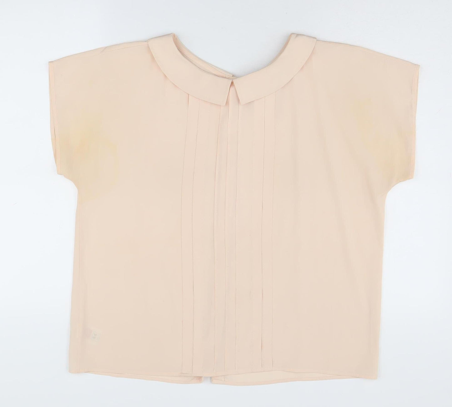 St Michael Women's Beige Blouse Size 16 Vintage Style