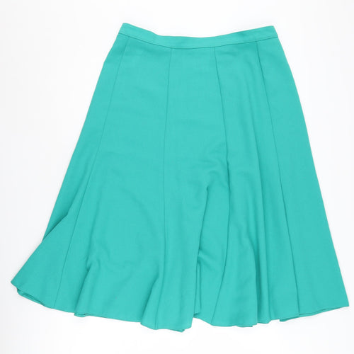 St Michael Women's Green A-Line Long Skirt Size 18