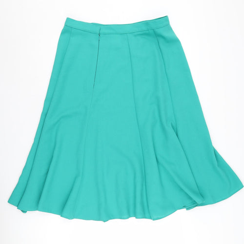 St Michael Women's Green A-Line Long Skirt Size 18