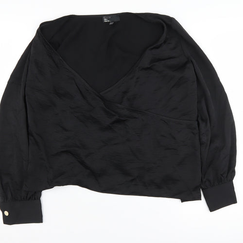 Friends Like These Women's Black Wrap Blouse UK 10