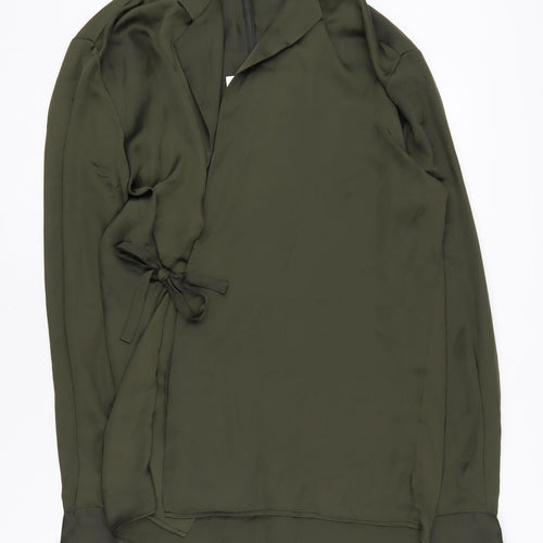 Zara Women's Green Wrap Blouse, Size S, Casual Style