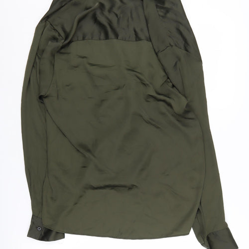 Zara Women's Green Wrap Blouse, Size S, Casual Style