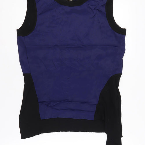 DKNY Women's Blue Sleeveless Blouse Size S