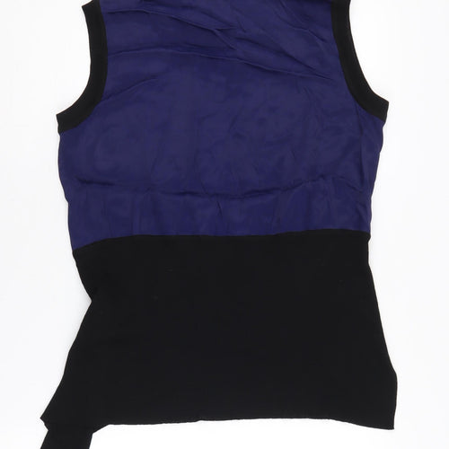 DKNY Women's Blue Sleeveless Blouse Size S