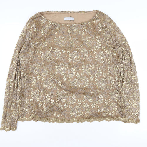 Marks and Spencer Women's Gold Lace Pullover Jumper