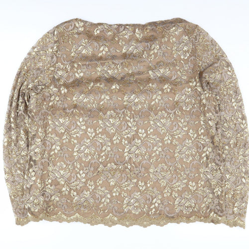 Marks and Spencer Women's Gold Lace Pullover Jumper