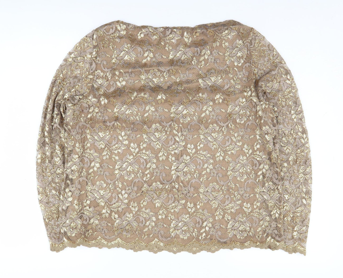 Marks and Spencer Women's Gold Lace Pullover Jumper