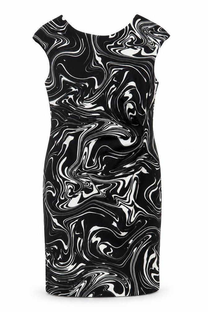 Roman Women's Black Knee Length Sheath Dress Size 14