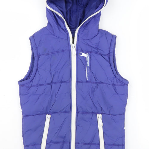 McKenzie Women's Purple Hooded Puffer Waistcoat Size 8