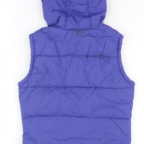 McKenzie Women's Purple Hooded Puffer Waistcoat Size 8