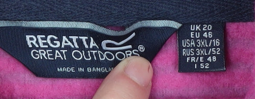 Regatta Women's Pink High Neck Pullover Sweatshirt - Size 20