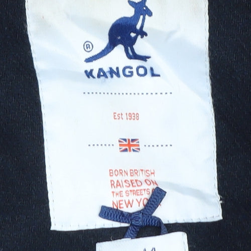 Kangol Women's Black Parka Coat, Size 14, Hooded, Fur Trim