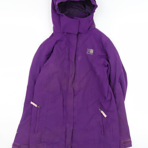 Karrimor Unisex Kids Purple Waterproof Parka Coat 11-12 Years