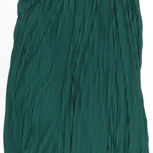 ASOS Women's Green Sleeveless V-Neck Dress