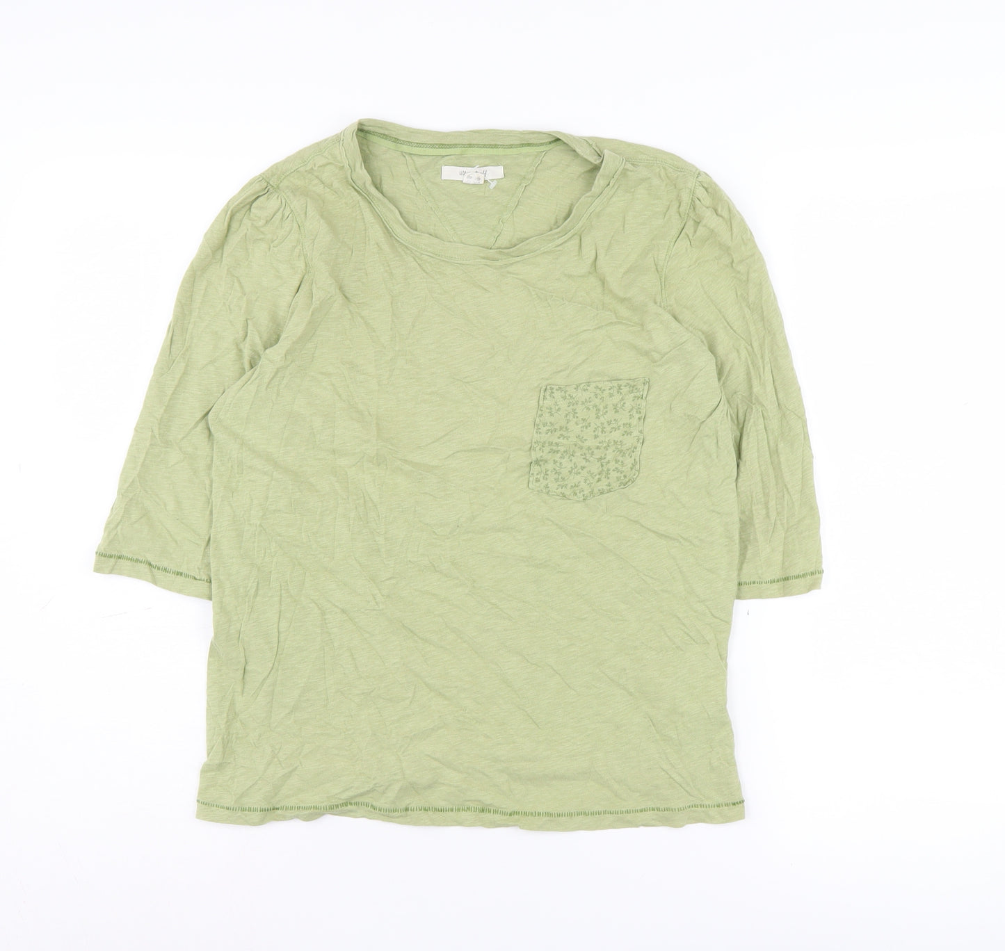 White Stuff Women's Green Basic T-Shirt Size 12