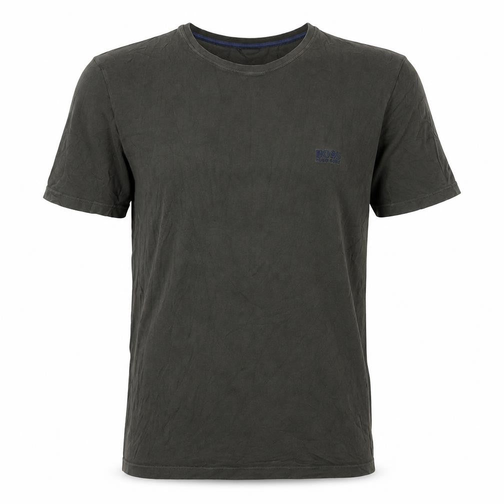 Front view of HUGO BOSS Men's Green M Crew Neck T-Shirt