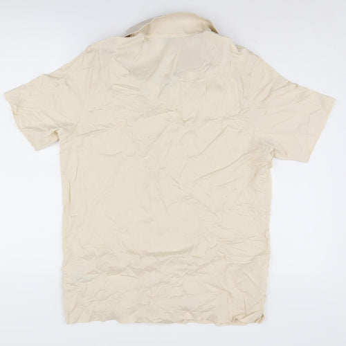 Autograph Men's Beige Cotton Short Sleeve Shirt M