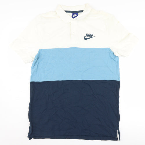 Nike Men's Multicoloured Polo Shirt M Colourblock