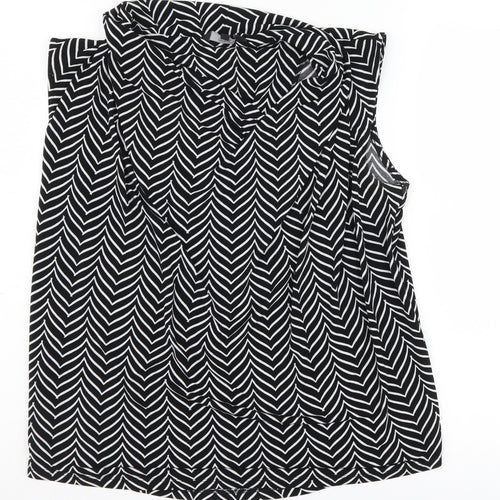 Next Women's Black Sleeveless Cowl Neck Blouse