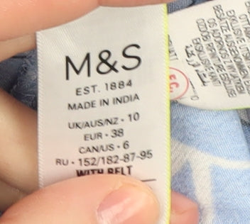 Marks and Spencer Women's Bohemian Midi Dress - Size 10