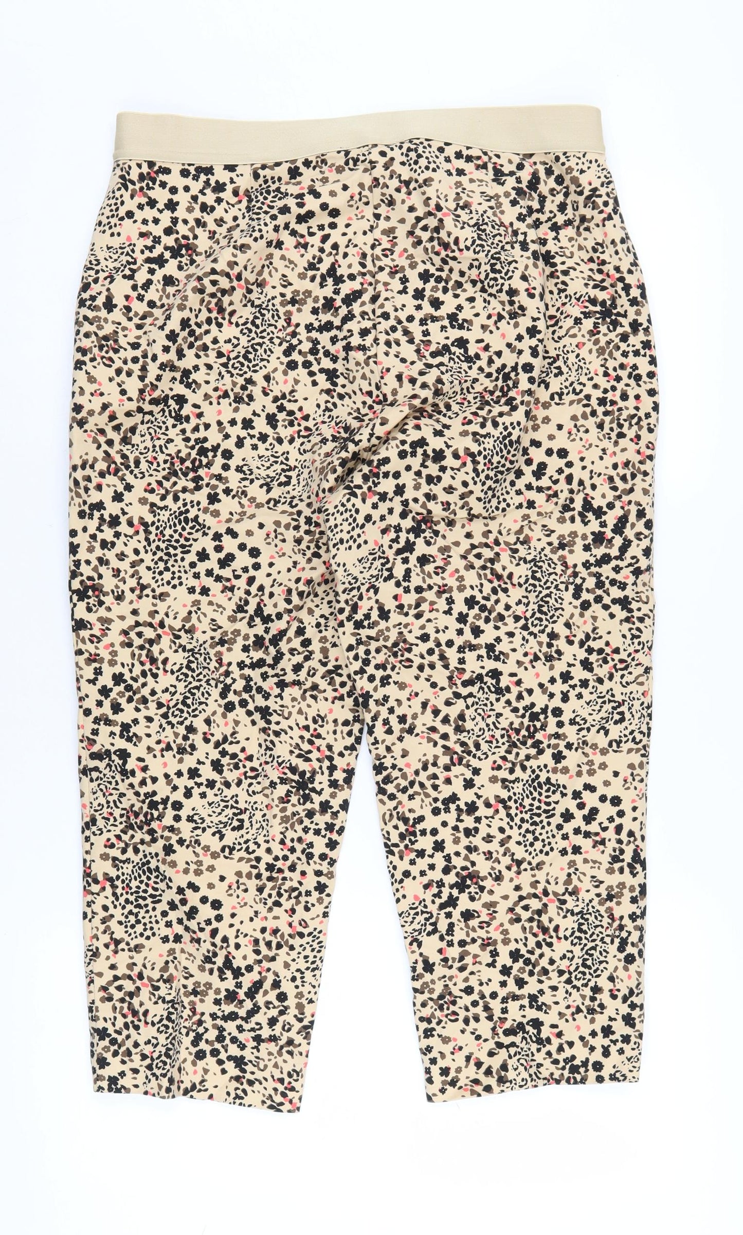 Marks and Spencer Women's Beige Cropped Trousers, Size 14