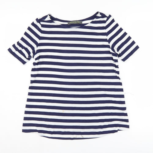 Blooming Marvellous Women’s Blue Striped T-Shirt, Size 8