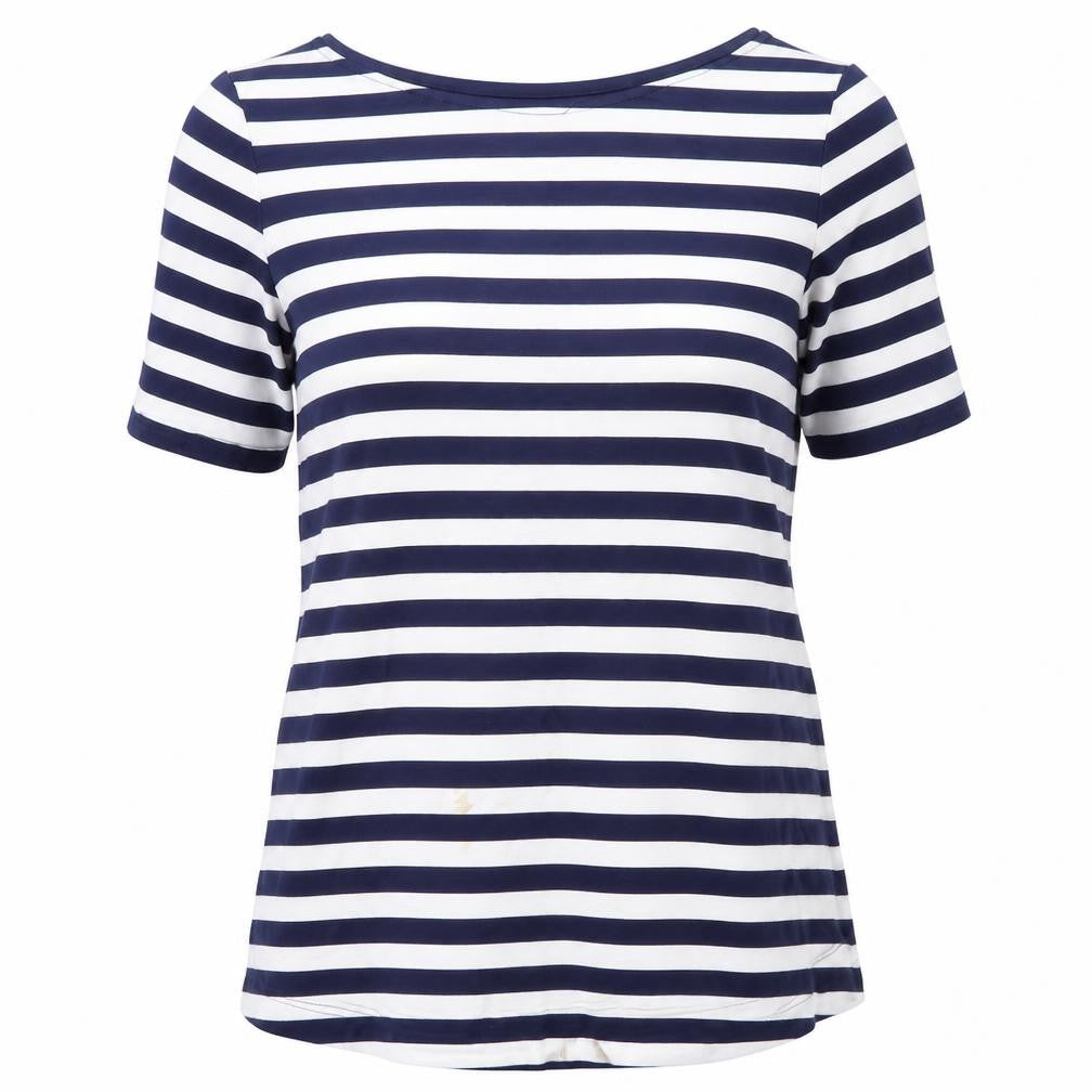 Blooming Marvellous Women’s Blue Striped T-Shirt, Size 8