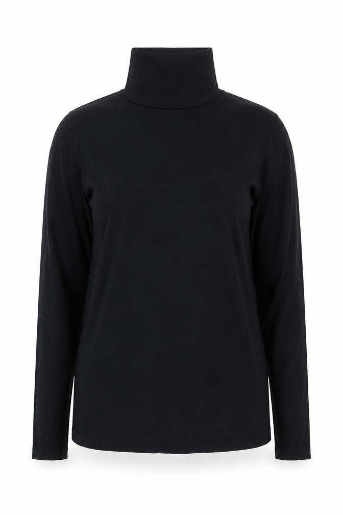Front view of Great Plains Black Turtleneck Long Sleeve M unisex
