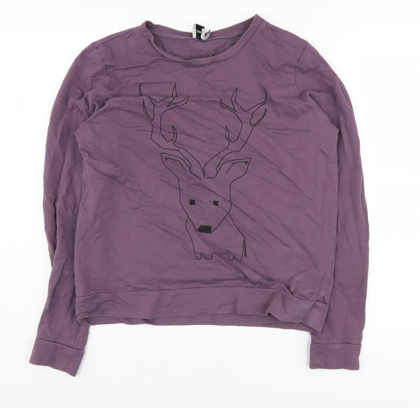 ASOS Women's Purple Cotton Pullover Sweatshirt UK 10