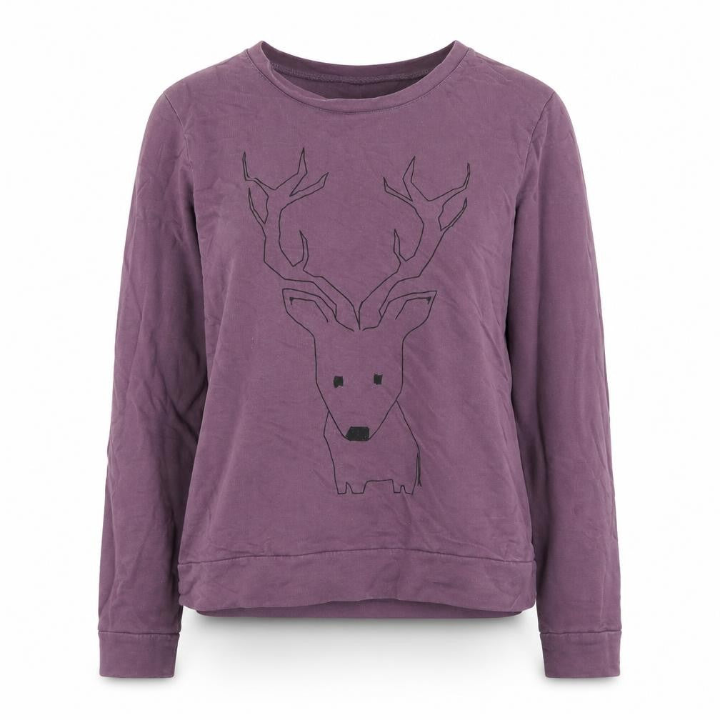 Front view of ASOS Women's Purple Cotton Pullover Sweatshirt UK 10