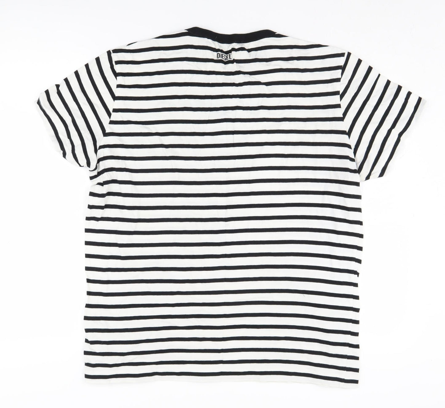 Diesel Men's Striped T-Shirt XL Cotton