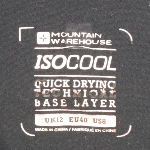 Mountain Warehouse Women's Black Long Sleeve T-Shirt Size 12