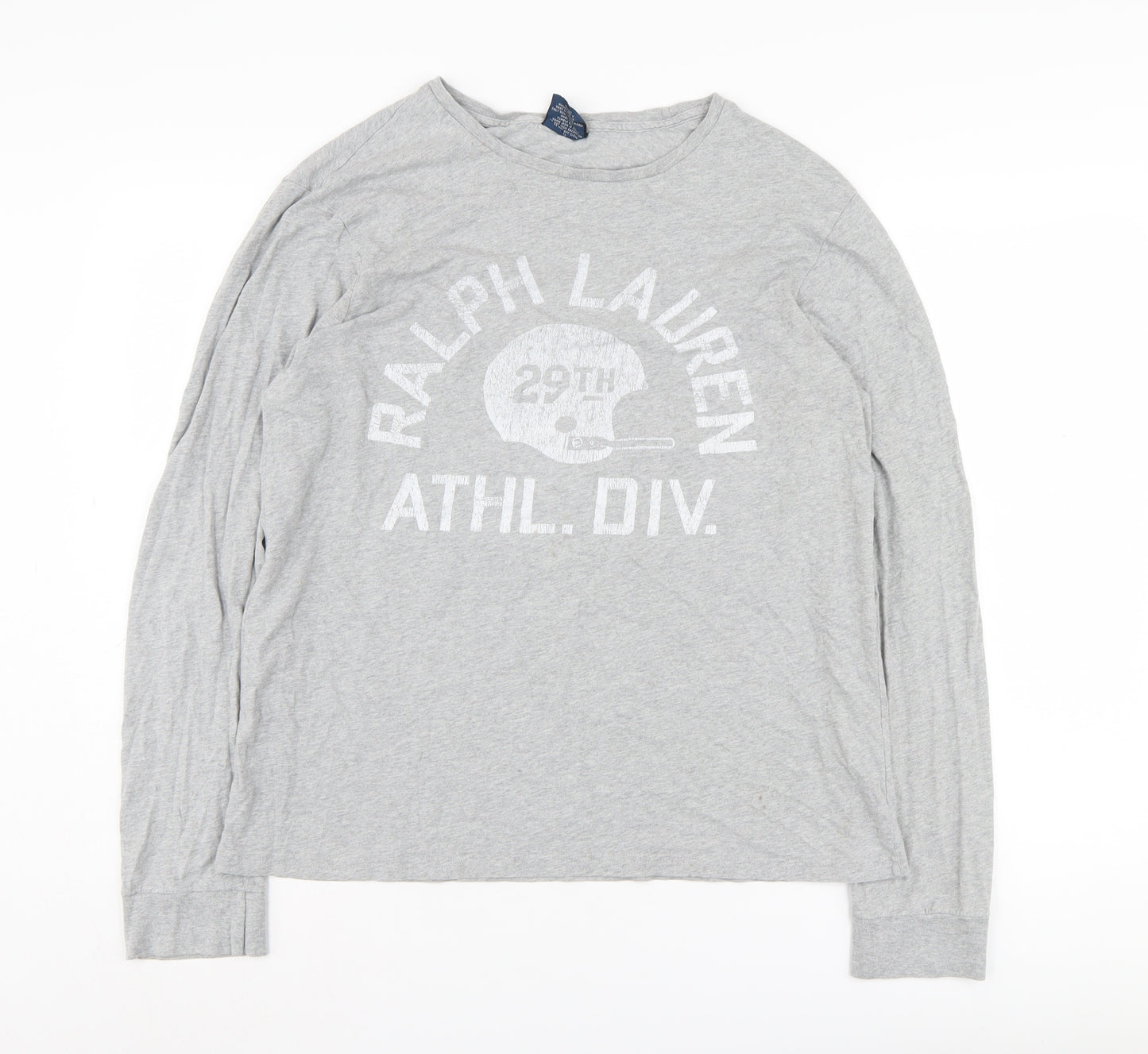 Ralph Lauren Men's Grey Sweatshirt, L, Logo Graphic