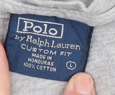 Ralph Lauren Men's Grey Sweatshirt, L, Logo Graphic