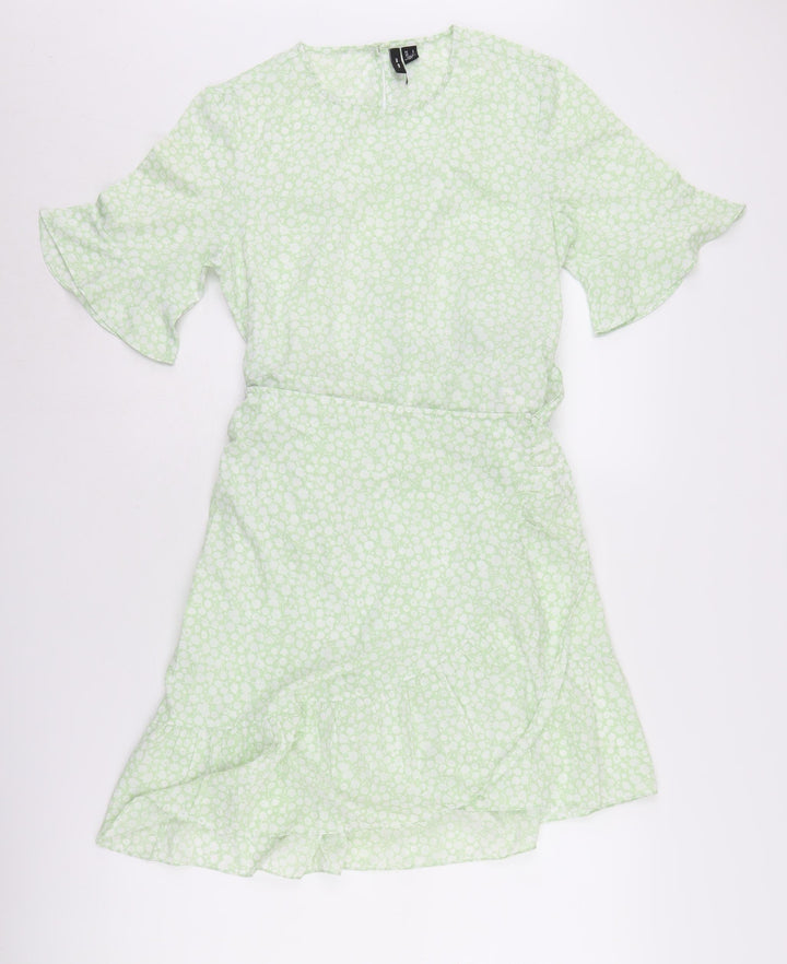 Vero Moda Women's Green Floral A-Line Dress - S