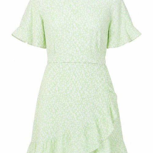 Vero Moda Women's Green Floral A-Line Dress - S