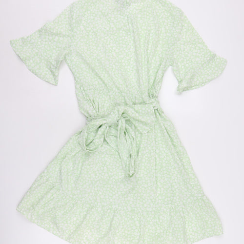 Vero Moda Women's Green Floral A-Line Dress - S