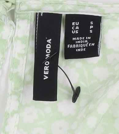 Vero Moda Women's Green Floral A-Line Dress - S