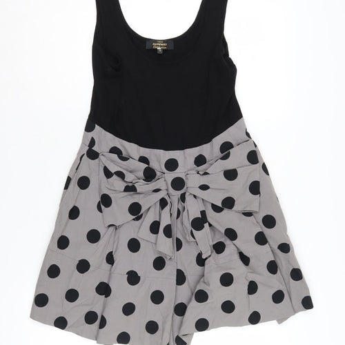 Next Women's Black Polka Dot Fit & Flare Dress, Size 14